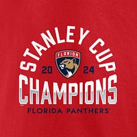 T-shirt rouge Fanatics pour hommes des Panthers de la Floride, champions Coupe Stanley 2024, Big & Tall Signature Roster