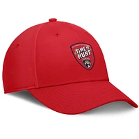 Men's Fanatics Red Florida Panthers 2024 Stanley Cup Champions Hometown Slogan Flex Hat