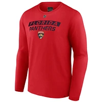 Men's Fanatics Red Florida Panthers Authentic Pro Primary Logo Long Sleeve T-Shirt