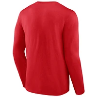 Men's Fanatics Red Florida Panthers Authentic Pro Primary Logo Long Sleeve T-Shirt