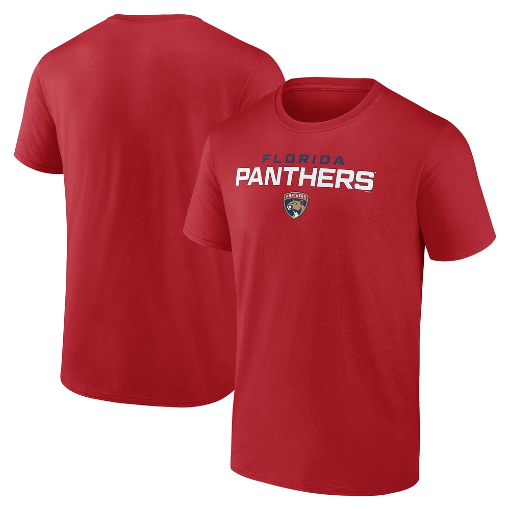 T-shirt Barnburner rouge des Panthers de la Floride marque fanatiques pour hommes