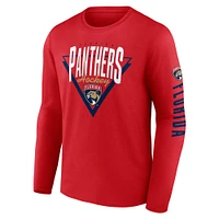 Men's Fanatics Red Florida Panthers Headline Long Sleeve T-Shirt