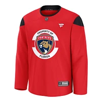 Maillot d'entraînement à domicile des Panthers de la Floride pour hommes Fanatics Red