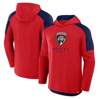 Men's Fanatics Red Florida Panthers Meta Game Transitional Pullover Hoodie