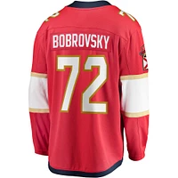 Men's Fanatics Sergei Bobrovsky Red Florida Panthers Home 2024 Stanley Cup Champions Breakaway Player Jersey