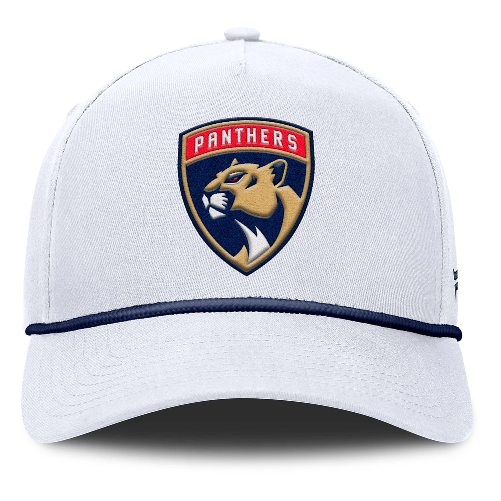 Men's Fanatics White Florida Panthers Rope A-Frame Adjustable Hat