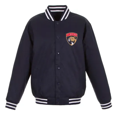 Florida Panthers JH Design Front Hit Poly Twill Jacket - Navy