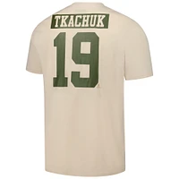 Men's Levelwear Matthew Tkachuk Khaki Florida Panthers 2024 NHL Military Appreciation Richmond Delta Player Name & Number T-Shirt