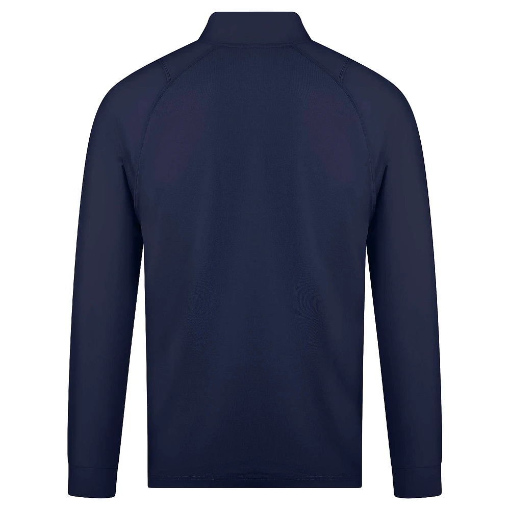 Men's Levelwear Navy Florida Panthers Theory Insignia Core Raglan Quarter-Zip Pullover Top