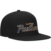 Casquette Snapback noire Mitchell & Ness Florida Panthers Core Team Script 2.0 pour hommes