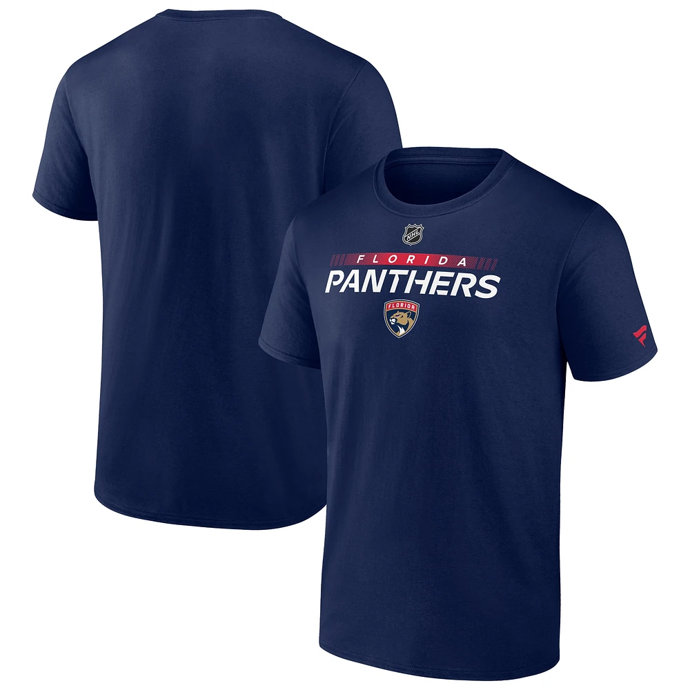 T-shirt bleu marine pour homme de la collection Prime Authentic Pro Team Core des Florida Panthers