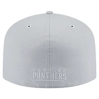 Men's New Era Gray Florida Panthers Color Pack A-Frame 59FIFTY Fitted Hat