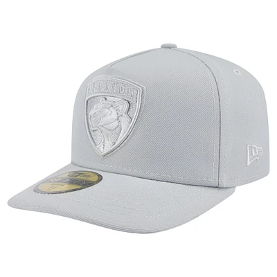 Men's New Era Gray Florida Panthers Color Pack A-Frame 59FIFTY Fitted Hat