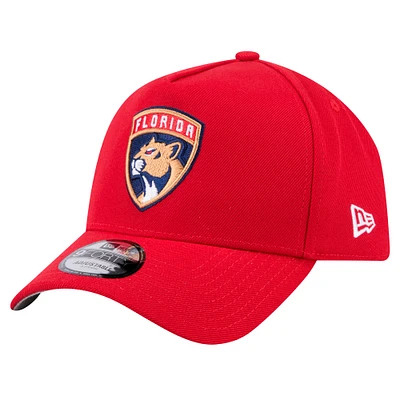 Men's New Era  Red Florida Panthers Core A-Frame 9FORTY Adjustable Hat