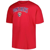 Men's Profile Red Florida Panthers Big & Tall Arch Over Logo T-Shirt