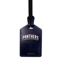 Navy Florida Panthers Personalized Leather Luggage Tag