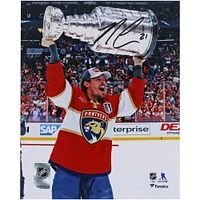 Nick Cousins Florida Panthers Autographed 2024 Stanley Cup Champions 8" x 10" Raising Cup Photograph