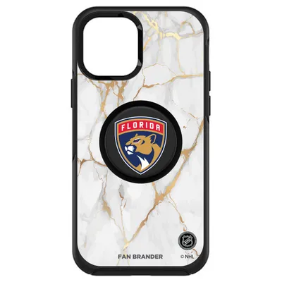 Florida Panthers OtterBox Otter+Pop PopSocket Symmetry Marble Design iPhone Case - Black