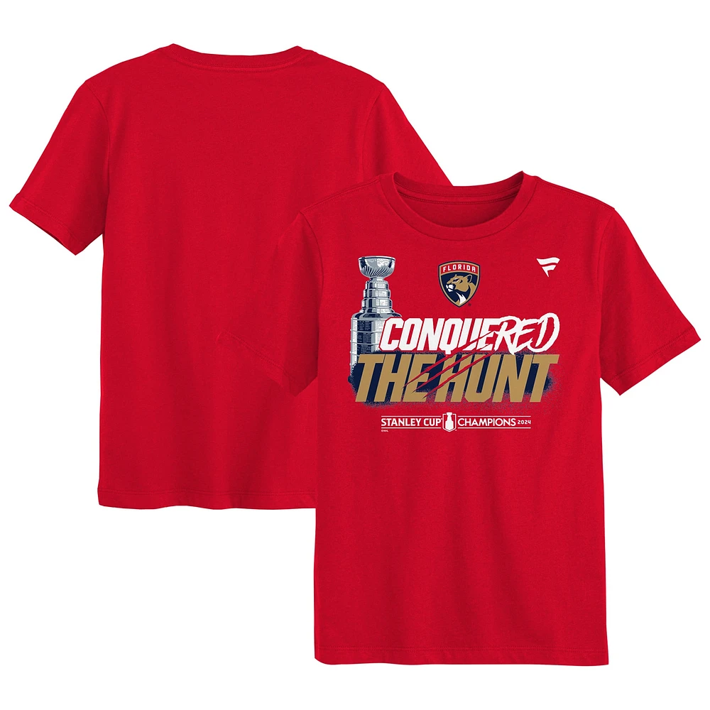 Preschool Fanatics  Red Florida Panthers 2024 Stanley Cup Champions Parade T-Shirt