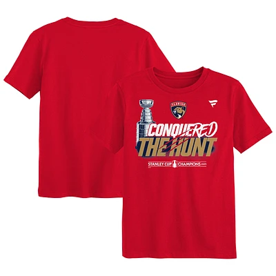 Fanatiques préscolaires T-shirt rouge du défilé des champions de la Coupe Stanley 2024 Panthers Floride