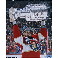 Sam Reinhart Florida Panthers Autographed 2024 Stanley Cup Champions 16" x 20" Raising Cup Photograph with "2024 SC Champs" Inscription