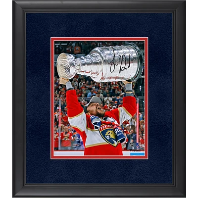 Sam Reinhart Florida Panthers Autographed 2024 Stanley Cup Champions Framed 8" x 10" Raising Cup Photograph