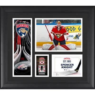 Spencer Knight Florida Panthers Fanatics Authentic Framed 15 x 17 Rookie  Review Collage with Piece of Game-Used Puck - Limited Edition of 230