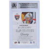 Spencer Knight Florida Panthers Autographed 2021-22 Upper Deck Young Guns #223 Beckett Fanatics Witnessed Authenticated 10 Rookie Card
