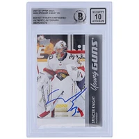 Spencer Knight Florida Panthers Autographed 2021-22 Upper Deck Young Guns #223 Beckett Fanatics Witnessed Authenticated 10 Rookie Card