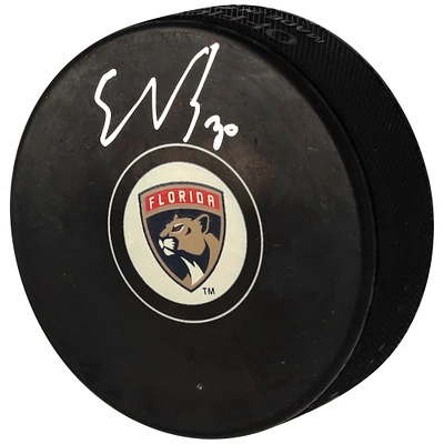 Spencer Knight Florida Panthers Autographed Hockey Puck