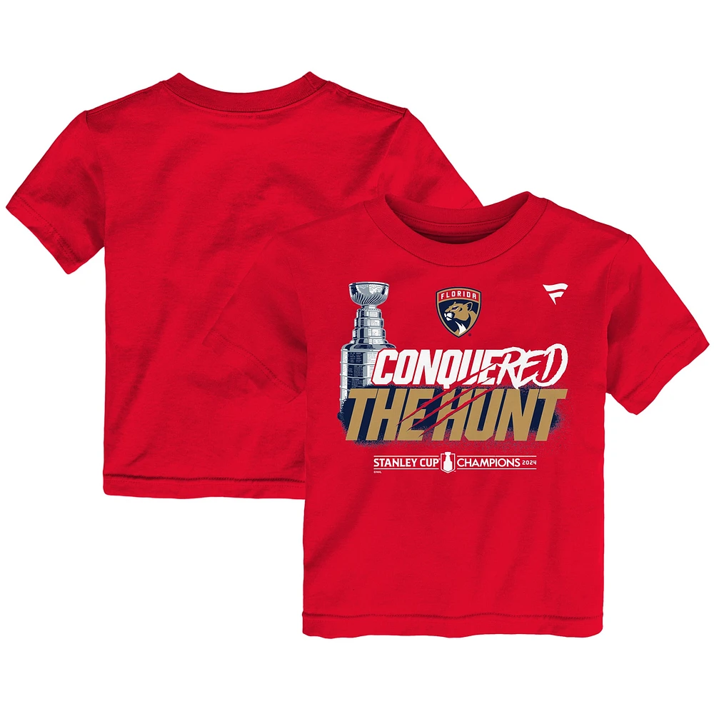 T-shirt rouge du défilé des champions de la Coupe Stanley 2024 Panthers Floride Fanatics pour tout-petits