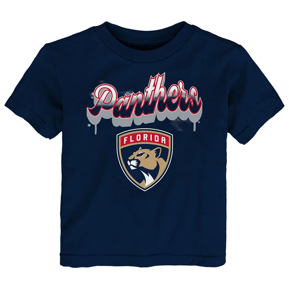 T-shirt bleu marine avec inscription pétillante des Florida Panthers pour tout-petits