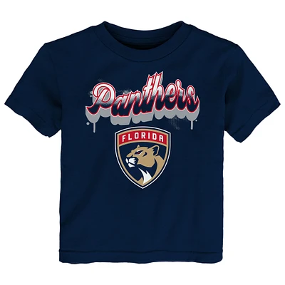 T-shirt bleu marine avec inscription pétillante des Florida Panthers pour tout-petits