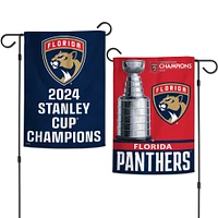 WinCraft Florida Panthers 2024 Champions de la Coupe Stanley 12" x 18" Drapeau de jardin double face