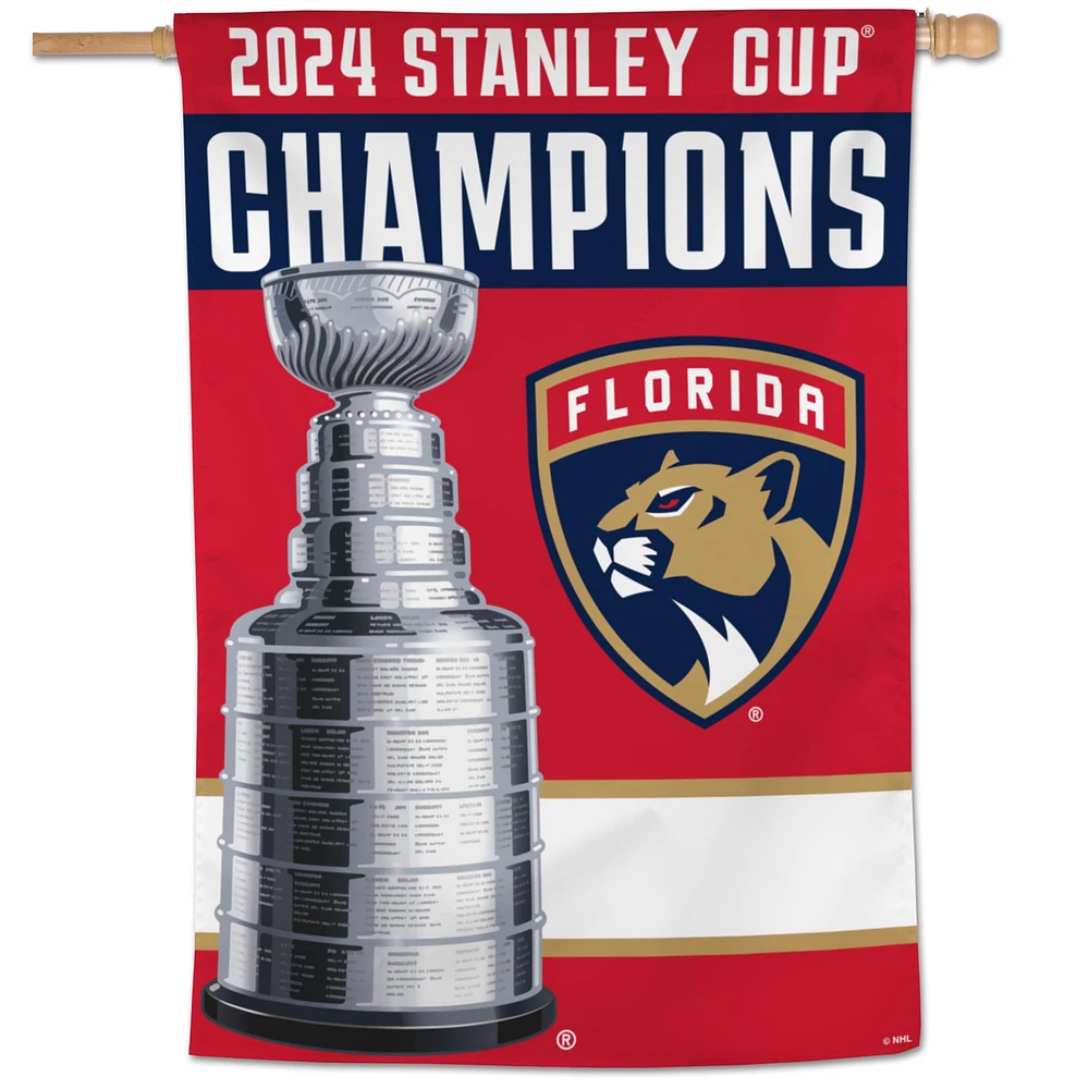 WinCraft Florida Panthers 2024 Champions de la Coupe Stanley 28" x 40" Bannière verticale unilatérale