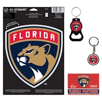 WinCraft Florida Panthers 4-Pack Key Rings and Magnets Set