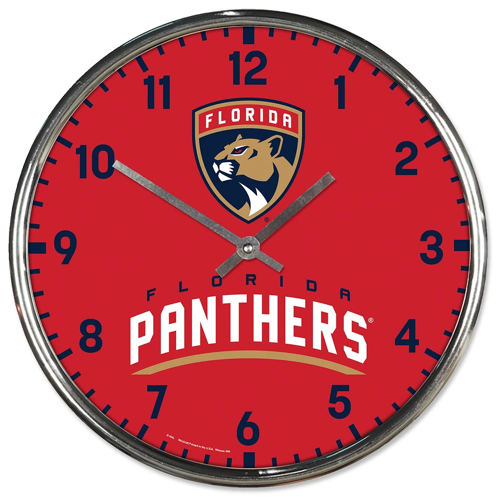 WinCraft Florida Panthers Chrome Wall Clock