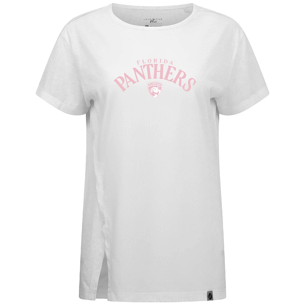 T-shirt Influx pour la fête des mères Panthers de Floride blanc Levelwear femme