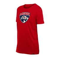 Women's New Era  Red Florida Panthers Glam Game Floral T-Shirt