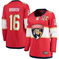 Women's Fanatics Aleksander Barkov Red Florida Panthers Home 2024 Stanley Cup Champions Breakaway Player Jersey