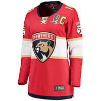 Women's Fanatics Aleksander Barkov Red Florida Panthers Home 2024 Stanley Cup Champions Breakaway Player Jersey