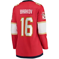 Women's Fanatics Aleksander Barkov Red Florida Panthers Home 2024 Stanley Cup Champions Breakaway Player Jersey