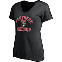 Women's Fanatics Black Florida Panthers Overtime V-Neck T-Shirt