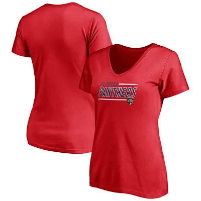 Florida Panthers Fanatics Branded Women's Plus Mascot Bounds V-Neck T-Shirt - Red
