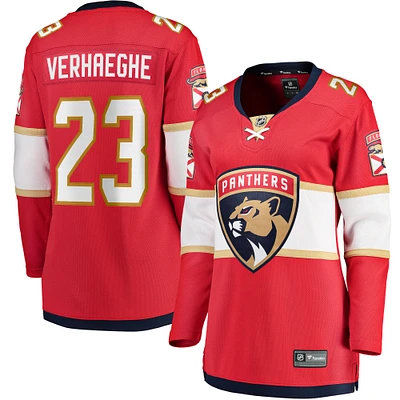 Maillot Fanatics Carter Verhaeghe pour femmes, rouge, Florida Panthers Home Breakaway