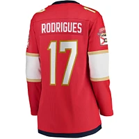 Maillot de joueur échappé à domicile des Fanatics Evan Rodrigues Panthers la Floride, rouge, pour femmes