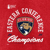 Women's Fanatics  Heather Red Florida Panthers 2024 Eastern Conference Champions Drive Tri-Blend T-Shirt