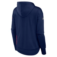 Women's Fanatics Navy Florida Panthers Authentic Pro Scuba Neck Full-Zip Hoodie