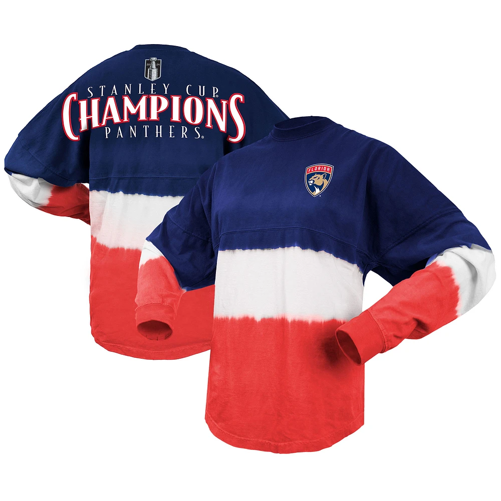 Haut à manches longues Fanatics Red Florida Panthers 2024 Champions de la Coupe Stanley Ombre Spirit pour femmes