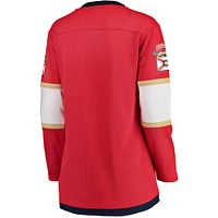 Women's Fanatics  Red Florida Panthers Home 2024 Stanley Cup Champions Breakaway Jersey